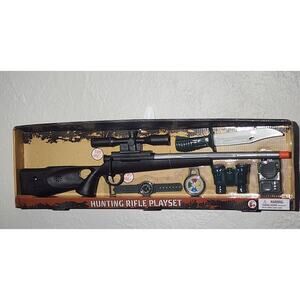 Hunting Rifle Playset Sniper Rifle Watch Binoculars Walkie Talkie Compass